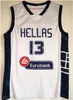 Team Greece Giannis Antetokounmpo 34 13 Баскетбольные майки Темно-синий Белый Черный Зеленый Hellas High School Maillot Basket For Men Размер S-XXL