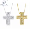 Slovecabin 100% 925 Sterling Silber Hawaiian Japan Kreuz Anhänger Halskette Für Frauen Doppel Kreuz Anhänger Halskette Schmuck CX200609