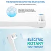 Roterande elektrisk tandborste Vattentät Electric Sonic Smart Bluetooth med 3 borsthuvud Tandvård