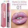 EVPCT Glitter Flip Lip Gloss Velvet Matte Lip Tint Wodoodporna Długotrwała Diamentowa Lampa błyskowa Shimmer Ciecz Szminka 15 Kolory