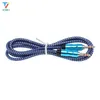 500pcs/lot 3.5 Auxiliary Cable Audio Cable Nylon bamboo style Male Aux Cord Cable For Mp3/Speaker/Car Suppion wholesale