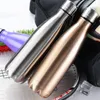 500ML Cola Shaped Water bottle stainless steel tumbler Double layer Vacuum Insulated Cycling Camping Creative Cups Coke Bowling Bottles