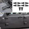 Cubierta decorativa de bisagra de puerta de fibra de carbono ABS para coche, 4 puertas para Jeep Wrangler JL 2018+, accesorios exteriores para automóvil