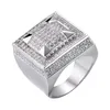 Bijoux personnalisé en or blanc plaque à or mens diamant iced out man hymop rappeur rings doigts sonne rose rose pour hommes cadeaux pour les gars