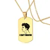 Я не могу дышать ожерелье 8 дизайнов Золотой протест черный военный бренд женщины хип-хоп ювелирные изделия мода мужская нержавеющая сталь кулон ожерелье