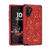 Samsung Galaxy Not 10 Durumda 3in1 Glitter Bling Yumuşak TPU Sert PC Arka Kapak Samsung Galaxy Note10 için