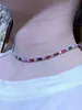 Hot Sell 43 cm Shiny colorato colorato micro Inlay Zircone Choker Collana Gioielli di moda