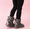 Kids Boots Genuine Leather toddlers Snow Boots Solid Botas De nieve Winter Girls Footwear Toddler Girls Boots7754453