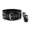 Bondage Plush Leather Restraint Set Neck Collar Cuffs With Leash Rollplay Game Sexy #R45