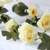 4pcslot 2m Artificial Rose Vine Silk Flower Rose Decoration Home Indoor Pipe Tak Plant Väggdekorativ bröllop Fake Flower ST1698242