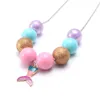 3 Style New Mermaid Tail Pendant Halsband Baby Chunky Bubblegum Smycken Halsband Fashion Chain Halsband för barn