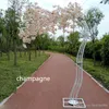 2,6 m di altezza bianco artificiale albero di ciliegio in fiore strada piombo simulazione fiore di ciliegio con telaio ad arco in ferro per oggetti di scena per feste di matrimonio