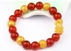 Bracelet de perles d'agate rouge plaqué or Pixiu, breloques d'animaux, transfert vietnamien, chance, mascotte, cadeau pour femmes62520005293642