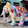 Éléphant gonflable personnalisé de 2m/3m/5m de hauteur, modèle d'éléphant coloré pour la décoration de fête de Festival