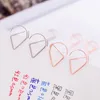 1Set = 10pieces plast droppe form pappersklipp guld silver färg rolig kawaii bokmärke kontor shool brevpapper markering clips dh0435