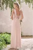 2019 Sparkly Rose Gold Sequin Country Style Bridesmaid Dress Chiffon Maid of Honor Dress Wedding Guest Gown Custom Made Plus Size