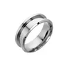 Casal simples anéis de faixa titânio titânio casamento anéis de casamento homens hip hop hop 8mm anel de dedo punk jóias aniversário casamento melhor moda presente