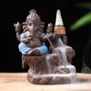 Lotus India Ganesha Elephant God Buddhist Buddha Backflow Incense Burner Censer Stick Holder Free DHL Shipping
