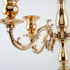 Yeni 5-Silah Candelabrum mum sahipleri stylegold Metal şamdanlar Altın Finish Şamdanlar Mumluk Düğün Olay Dekor senyu0392