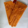 Women Genuine Leather Five Fingers Gloves Winter Warm Glove Ladies Real Sheep Girls Driving Fashion Female Wool lined