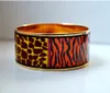 Wild Africa series 18K gold-plated enamel bangle bracelet for woman Top quality bracelets bangles width 30mm Fashion jewelry Mother's Day Gift