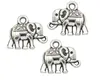 200PCs antika silverpläterade djur Elephant Charms Pendants för europeiska armband smycken gör DIY handgjorda 12x14mm