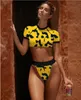 Populära bikini-sportbadkläder Kvinnor Baddräkt Brasiliansk thong 2-stycken Högskuren baddräkt Push Up Two-Piece Suit