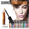 Qibest 13 kolorów brokat płynny eyeliner shimmer oczu kosmetyki Luminous metalowe promieniowanie satynowe Hot Party Look Makeup oczu