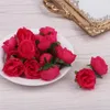 100 sztuk / partia sztuczna róża kwiat głowy symulacja jedwab kwiat diy dekoracji ślubu wieniec róży kwiat ściana