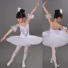 Vit Brailes Ballett Tutu Dance Dress Kostymer Swan Lake Ballet Kostymer Kids Girls Stage Wear Ballroom Dancing Dress Outfits