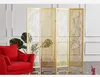 Golden Banana Leaf Screen Partition Folding Mobile Room Dividers Nordic Dekorativa Småhus European Modern Hollow Iron Screens