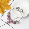 Toptan-925 Murano Cam Charm Bilezikler Boncuk Noel CZ Kristal Charms Dangle Kadınlar Için Orijinal DIY Takı Tarzı Fit Pandora