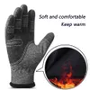Зима Водонепроницаемые перчатки сенсорный экран против скольжения молнии перчатки Мужчины Женщины езда на лыжах Теплый Fluff Удобные перчатки Утолщение
