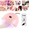 ND004 54W Lâmpada UV Lâmpada Lâmpada Lâmpada Secador de unhas com 18 LEDs Lâmpada Secador para Nail Art Curing Gel Polonês Auto Sensing Prego Manicure Ferramentas