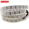 1M 60LEDS / M APA107 LED-remsa RGB-tejplampa, 5V 60Pixels / m med APA107 IC-inbyggd 5050 SMD RGB LED; Vit PCB, Vattentät IP67