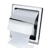 Paper Holders Modern Polished Chrome Stainless Steel Bathroom Toilet Paper Holder Wall Mount WC Roll Paper Tissue Box BK6806-13 T200425