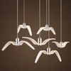 Nordic einfache Möwe Lampe moderne Restaurant Balkon Kronleuchter LED kreative Persönlichkeit Vogel Kronleuchter Schlafzimmer Lampe Harz Vogel Kronleuchter