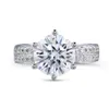 3 ct anel moissanite