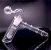Mini 18mm Glass Hammer oil burner Bongs 6 Arm perc Percolator mini hand bubbler bongs mini Glass Bongs Water Pipes with oil burner pipe