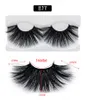 Curly CrissCross Minks Lashes 25mm Super Long Handgjorda återanvändbara Falska Ögonfransar Tjocka Makeup Tillbehör DHL Gratis Eyelash Extensions