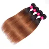 Ombre Straight Human Hair Bundles 1B 30 Brown Ombre Color Brazilian Virgin Hair Straight Gagaqueen Hair