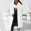 Höst Vinterpäls Kvinnor Casual Loose Solid Lång Teddy Coat Varm Kvinna Retro Tjock Faux Fur Jacka Plush Outwear