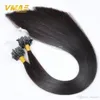 VMAE 100% Remy Vierge Naturelle Blonde Russe Péruvienne Double Dessinée Soyeuse Droite Micro Boucle Anneau Extensions de Cheveux Humains