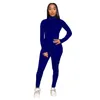 Body feminino mangas compridas agasalho esportivo roupa esportiva com zíper pulôver casaco e calça legging terno de suor de duas peças jogging sportwear 6969970