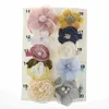 New Kids Children Hairpins Barrettes Baby Fabric Bow Flower with pearl Headwear Hair clips Girls Headdress cute lovely Accessories4984204