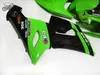 Ensemble de carénages de moto pour kawasaki ninja zx6r 636 05 06 zx6r 2005 zx 6r 2006 carrosserie de carénage de course sur route vert noir