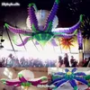 Scène de concert éclairage décoratif plante gonflable fleur suspendue ballon en forme de pieuvre de largeur 4m / 6m avec des tentacules pour la décoration de fête