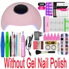 Zestaw paznokci 54W UV Suszarka LAMPE LED z zestawem do paznokci Poliska do paznokci Zestaw zanurzeniem Manicure