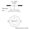 Topoch Lot de 6 plafonniers à intensité variable PWM pour cuisine et salle de bain, 12 V, 8,9 cm, 5 W, montage à ressort, aluminium pur, profil bas, gain de place