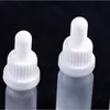 Clear Frosted Glass Liquid Reagent Pipette Bottles Eye Dropper Aromatherapy Essential Oils Perfumes bottles with Anti-theft Caps 5ml-100ml